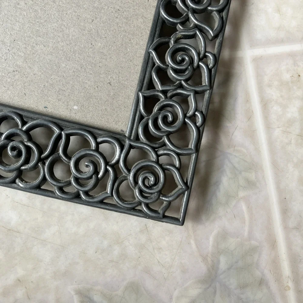 Ashleigh Manor Metal Picture Frame with An Openwork Rose Border  5 X 7 no glass